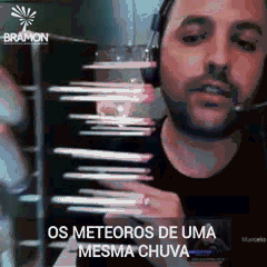 Meteoros paralelos vistos em perspectiva - Créditos: BRAMON