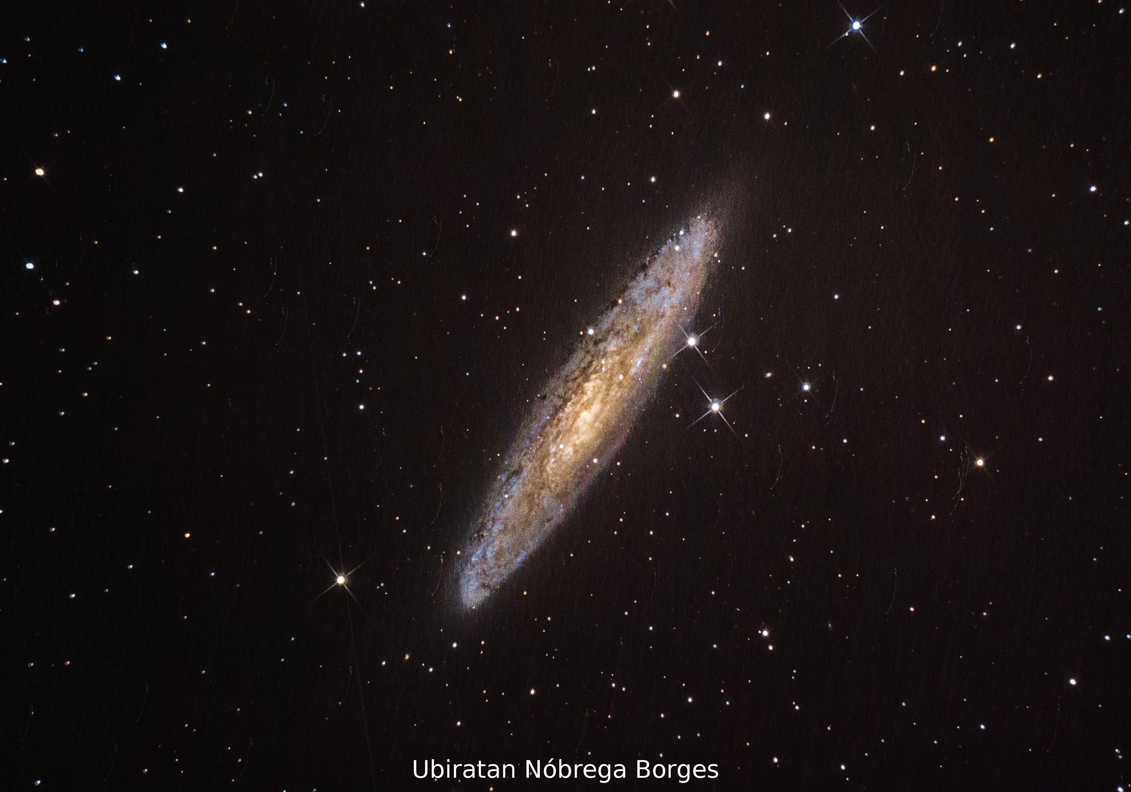Galáxia do Escultor - Foto: Ubiratan Nóbrega