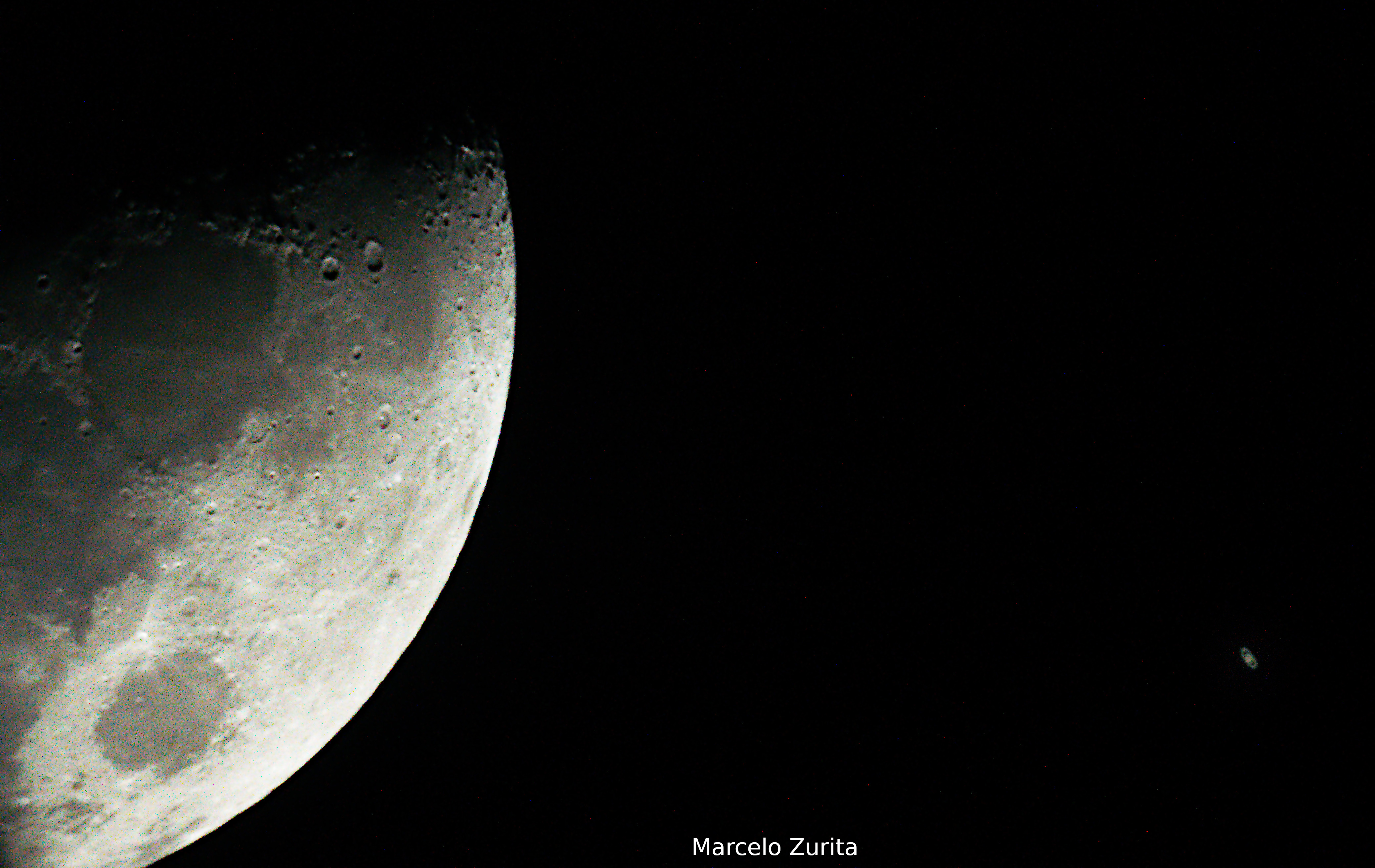 Conjunção Lua e Saturno - Foto: Marcelo Zurita