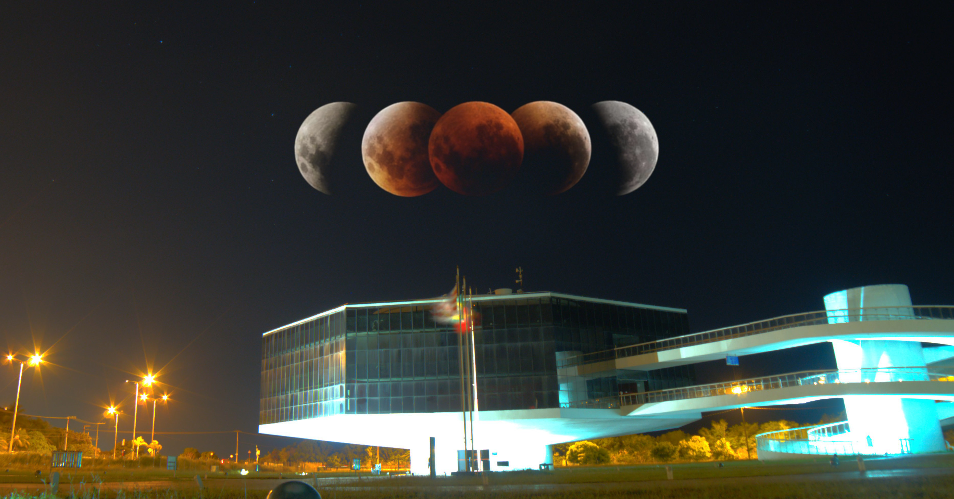 Eclipse Lunar na Estação Cabo Branco - Créditos: APA